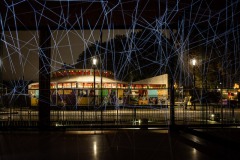 KunstFestSpiele Herrenhausen 2020, Analemma - Lichtinstallation von Yasuhiro Chida, Arne-Jacobsen-Foyer. Foto: Helge Krückeberg