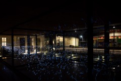 KunstFestSpiele Herrenhausen 2020, Analemma - Lichtinstallation von Yasuhiro Chida, Arne-Jacobsen-Foyer. Foto: Helge Krückeberg